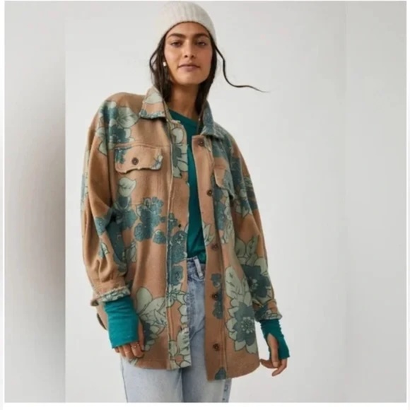Free People Oversized Ruby Shirt Jacket Size M - Picture 7 of 13